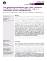 Child health nurses' perceptions of the Family Community-based Assistance Resourcing and Education program in contemporary practice: a qualitative study