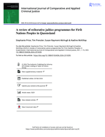 A review of restorative justice programmes for First Nations Peoples in Queensland