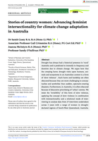 Stories of country women: Advancing feminist intersectionality for climate change adaptation in Australia
