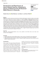 Perspectives and Experiences of Dance-Related Injuries: A Qualitative Survey of Adolescent Pre-Professional Ballet Dancers in Australia