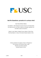 Ask No Questions: pursuits of a curious mind