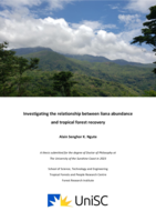 Investigating the relationship between liana abundance and tropical forest recovery