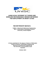 Large-scale Internet of Things and Wireless Rechargeable Sensor Networks for Deployment in Smart Cities