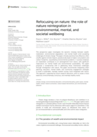 Refocusing on nature: the role of nature reintegration in environmental, mental, and societal wellbeing