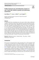 Profiles of general, test, and mathematics anxiety in 9- and 12-year-olds: relations to gender and mathematics achievement