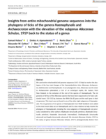 Insights from entire mitochondrial genome sequences into the phylogeny of ticks of the genera Haemaphysalis and Archaeocroton with the elevation of the subgenus Alloceraea Schulze, 1919 back to the status of a genus