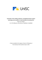 Automation of the auditing profession: investigating decision support technology use by auditors in small Australian accounting firms