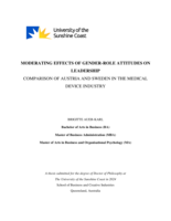 Moderating effects of gender-role attitudes on leadership - Comparison of Austria and Sweden in the medical device industry