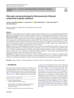 Fibre optic sensing technology for field assessment of thermal conductivity of aquatic sediments