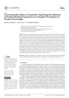Unraveling the Fallacy of Expertise: Exploring the Influence of Product-Related Experience on Consumer Perception of Product Knowledge