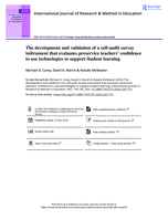 The development and validation of a self-audit survey instrument that evaluates preservice teachers’ confidence to use technologies to support student learning
