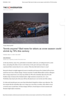 Tennis anyone? Bad news for skiers as snow season could shrink by 78% this century