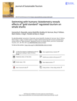Swimming with humans: biotelemetry reveals effects of “gold standard” regulated tourism on whale sharks