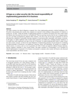 AI hype as a cyber security risk: the moral responsibility of implementing generative AI in business