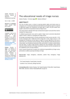 The educational needs of triage nurses