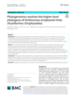 Phylogenomics resolves the higher-level phylogeny of herbivorous eriophyoid mites (Acariformes: Eriophyoidea)