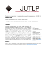 Reflecting on practice in sustainable education classrooms: COVID-19 tales of hope