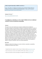Can Indigenous ecotheology save the world? Affinities between traditional worldviews and environmental sustainability