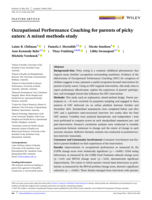 Occupational Performance Coaching for parents of picky eaters: A mixed methods study
