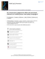 Do comparative judgements affect the perceived relevance of mobile phone road safety campaigns?