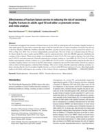 Effectiveness of fracture liaison service in reducing the risk of secondary fragility fractures in adults aged 50 and older: a systematic review and meta-analysis
