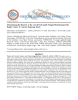 Determining the barriers to the use of post-match fatigue monitoring in the rugby codes: A Concept Mapping study