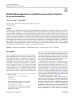 Multidisciplinary approaches to establishing trauma informed practice for pre-service teachers