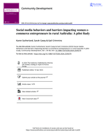 Social media behaviors and barriers impacting women e-commerce entrepreneurs in rural Australia: A pilot study