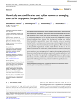 Genetically encoded libraries and spider venoms as emerging sources for crop protective peptides