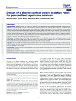 Design of a shared context-aware assistive robot for personalised aged-care services