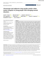 Chronotype and subjective sleep quality predict white matter integrity in young people with emerging mental disorders