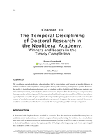 The Temporal Disciplining of Doctoral Research in the Neoliberal Academy: Winners and Losers in the Timely Completion