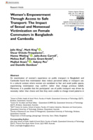 Women's Empowerment Through Access to Safe Transport: The Impact of Sexual and Nonsexual Victimization on Female Commuters in Bangladesh and Cambodia