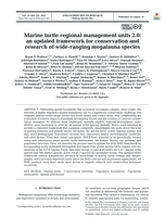 Marine turtle regional management units 2.0: an updated framework for conservation and research of wide-ranging megafauna species