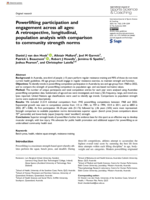 Powerlifting participation and engagement across all ages: A retrospective, longitudinal, population analysis with comparison to community strength norms