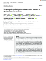 Meta-analysis prediction intervals are under reported in sport and exercise medicine