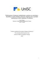 Performance of pressure redistribution cushions on armchairs - feasibility of using interface pressure mapping and a portable testing rig to inform selection of cushions