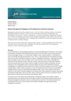 Modern Management Pedagogies and the Big Business of Business Education