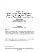 Contextual Considerations for Eco-Behavioral Change Among Aquatic Recreationists