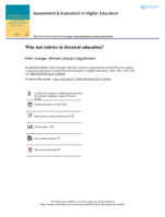 Why not rubrics in doctoral education?