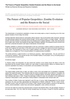 The Future of Popular Geopolitics: Zombie Evolution and the Return to the Social