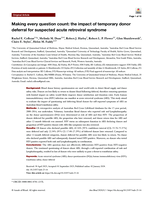 Making every question count: the impact of temporary donor deferral for suspected acute retroviral syndrome