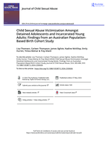 Child Sexual Abuse Victimization Amongst Detained Adolescents and Incarcerated Young Adults: Findings from an Australian Population-Based Birth Cohort Study