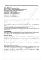 Evaluating a Strategic Approach for Selecting and Ranking Holistic Measures of Conservation Success