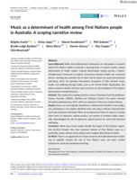 Music as a determinant of health among First Nations people in Australia: A scoping narrative review