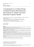 A Scoping Survey to Inform Design of Digital Dementia Risk Reduction Interventions for Adults Concerned about their Cognitive Health