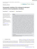 Demographic modeling of the endangered subtropical rainforest shrub Graptophyllum reticulatum