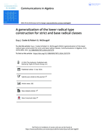 A generalization of the lower radical type construction for strict and base radical classes
