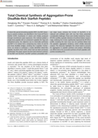 Total Chemical Synthesis of Aggregation-Prone Disulfide-Rich Starfish Peptides