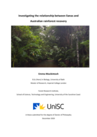 Investigating the relationship between lianas and Australian rainforest recovery